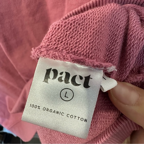 PACT Women's Dusty Rose Crew Neck Sweater - Organic Cotton - Picture 7 of 8